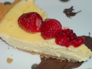 White Chocolate Raspberry Cheesecake